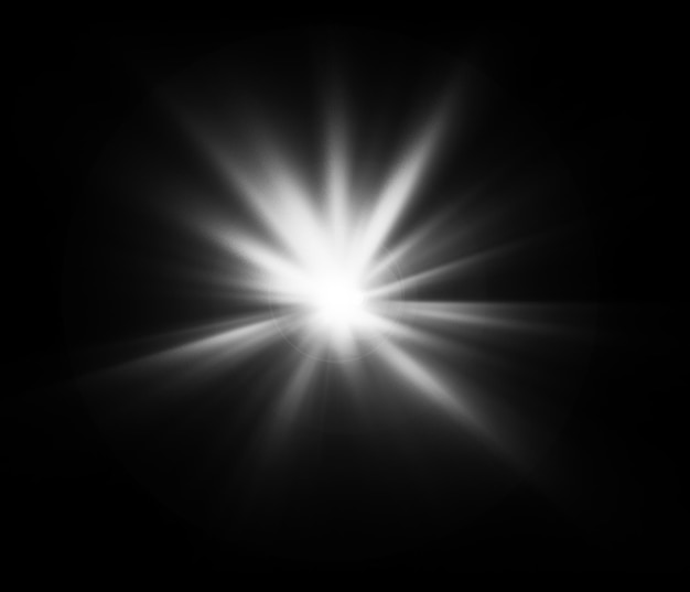 abstrakte schöne Lichtstrahlen auf schwarzem Hintergrund