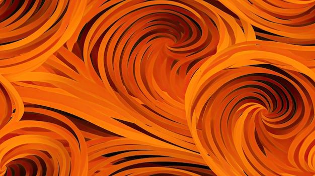 Abstrakte Spiralen zeitgenössisches orangefarbenes Pixelmuster