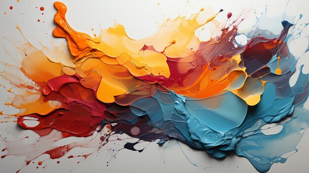 Abstrakte Spritzerfarbe erstellen Musterkunst mit verschiedenen Farben KI erzeugen Illustration