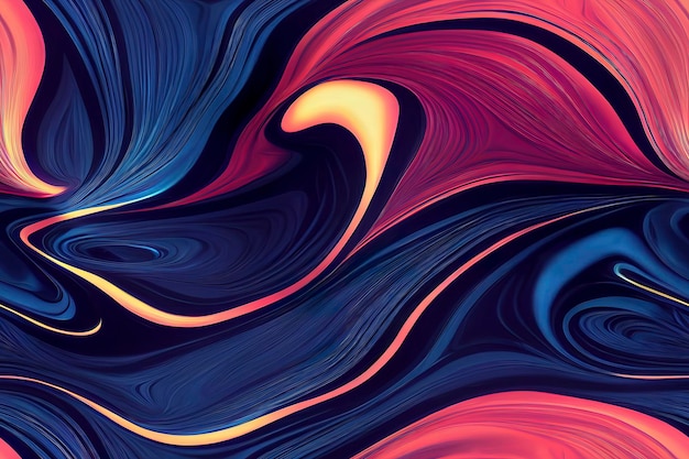Abstrakte Tapete flüssige Linien lebendige Farben glätten bunten abstrakten Hintergrund