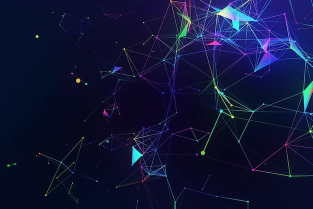 Abstrakte Technologie blauer Hintergrund Netzwerkverbindung digitaler Hintergrund