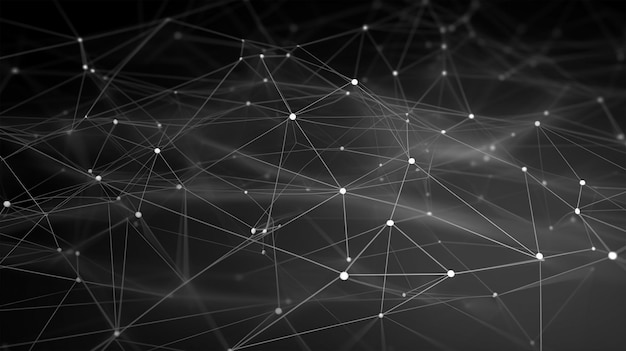 abstrakte Technologie digitale Netzwerkverbindung schwarzer Hintergrund