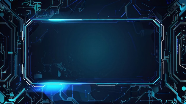 Abstrakte Technologie-Hintergrund mit futuristischem Rahmen