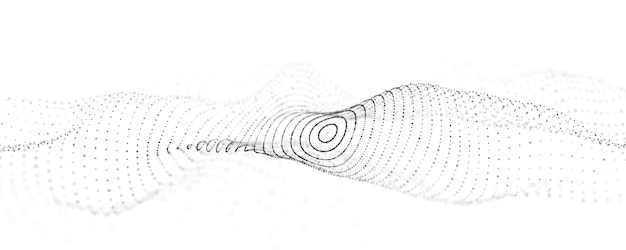 Abstrakte Technologiewelle Partikelfluss Big-Data-Transfer-Visualisierung 3D-Rendering