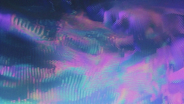 abstrakte und verzerrte holografische Hintergrundtextur 90er Jahre Vaporwave