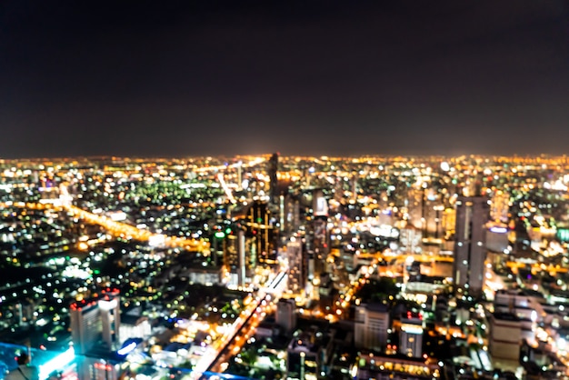 abstrakte Unschärfe Bangkok Stadtbild in der Nacht in Thailand