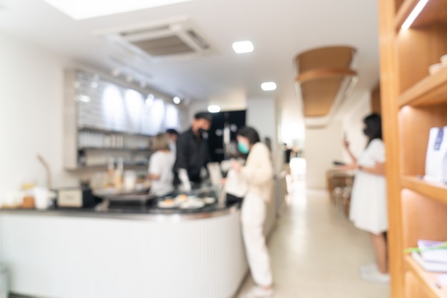 Foto abstrakte unschärfe coffeeshop und café restaurant für hintergrund