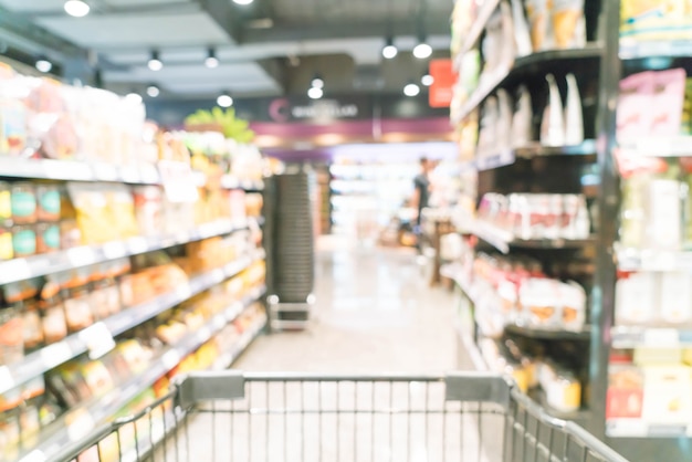 abstrakte Unschärfe im Supermarkt