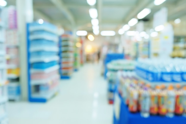 Abstrakte Unschärfe im Supermarkt