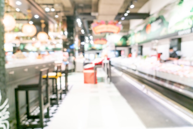 abstrakte Unschärfe und defokussierter Supermarkt für den Hintergrund