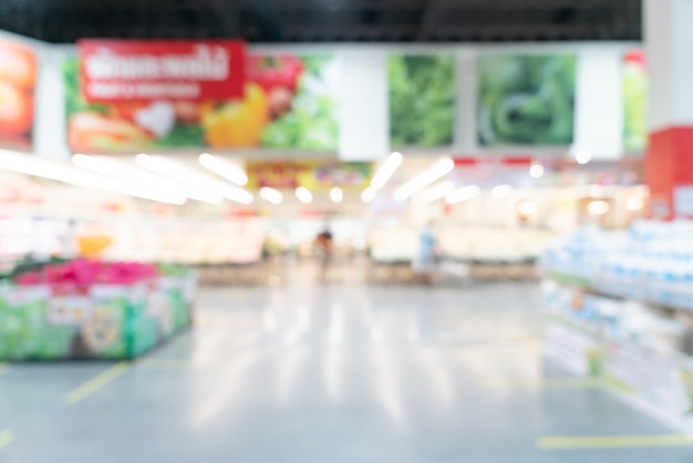 abstrakte Unschärfe und defokussierter Supermarkt