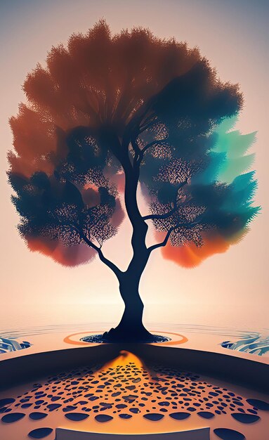 abstrakte Vektorillustration des Baums