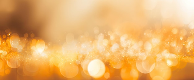 Abstrakte verschwommene, frische, lebendige Frühlingssommerlicht-zarte goldene Bokeh-Hintergrundtextur mit hellen, weichen Farblichtern Generative KI