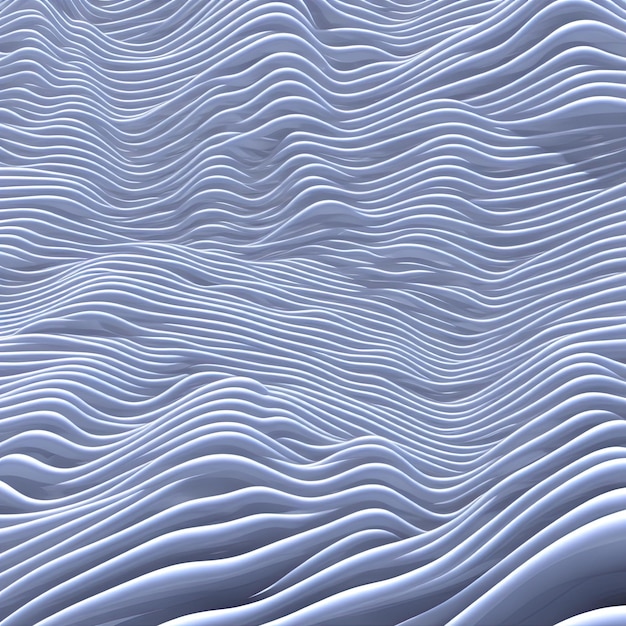 Abstrakte weiße Welle Hintergrund 3D-Darstellung