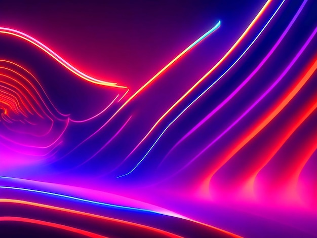 abstrakte Wellen 4k weiße Neonlichter Hintergrund Desktop mit High Quality HD Bilder Tapeten