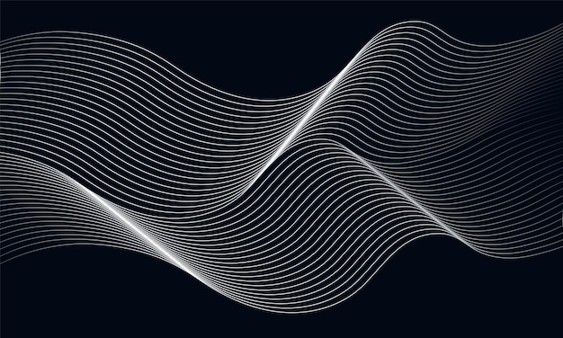 Abstrakte Wellenform Dynamische Linien in Bewegung