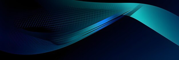 Abstrakte Wellentechnologie Hintergrund blaues Licht glatt und fließend Cyberspace modernes futuristisches Banner