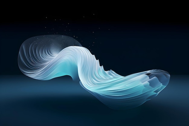 Abstrakten Hintergrund mit blauen transparenten Welle