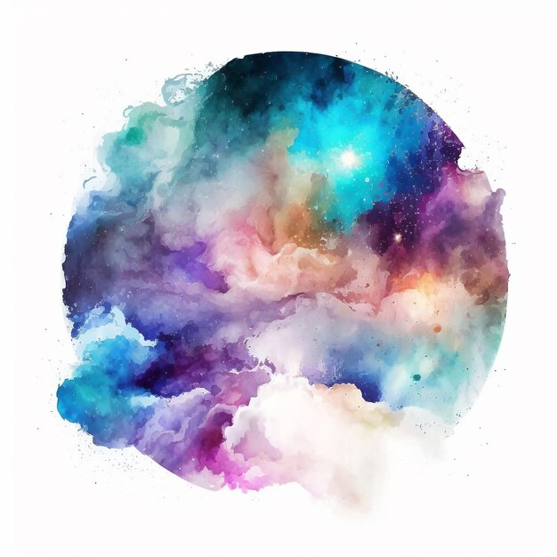 Abstrakter Aquarell-Galaxienhintergrund