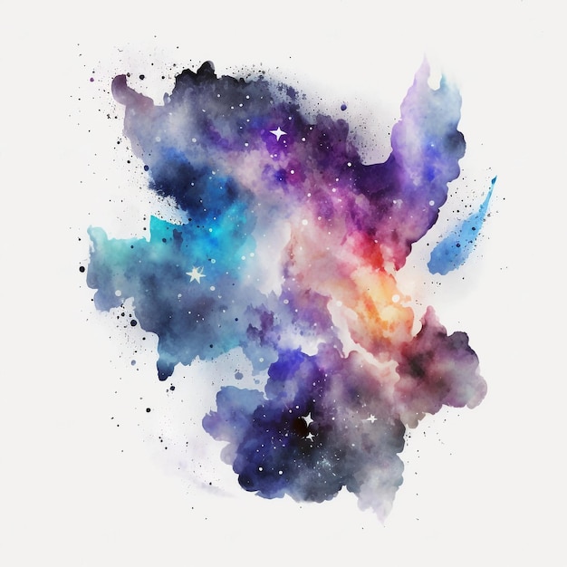 Foto abstrakter aquarell-galaxienhintergrund