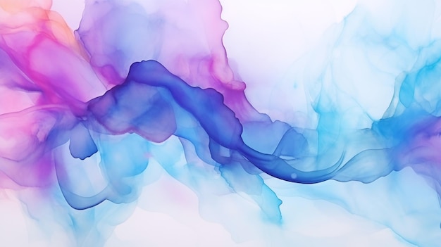 Abstrakter Aquarell-Hintergrund mit weichen pastellblauen und lila Farbübergängen