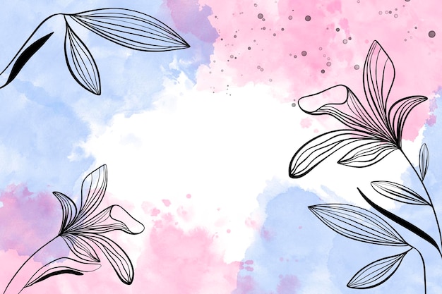 Abstrakter Aquarellhintergrund mit Blumen