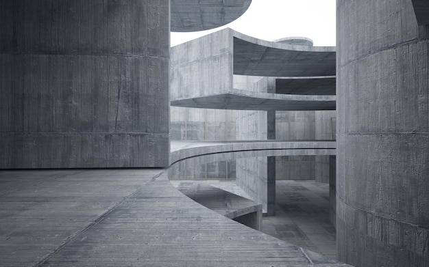 Abstrakter architektonischer minimalistischer Hintergrund Zeitgenössischer Ausstellungsraum Moderne konkrete Ausstellung