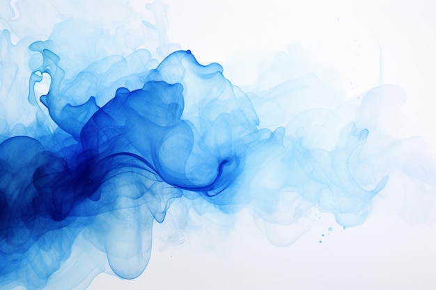 Abstrakter blau-weißer Aquarell-Hintergrund