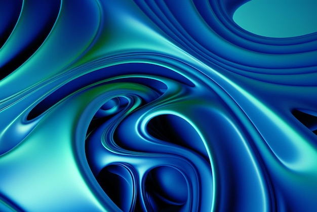 Abstrakter blauer 3D-Hintergrund mit glatter Linie