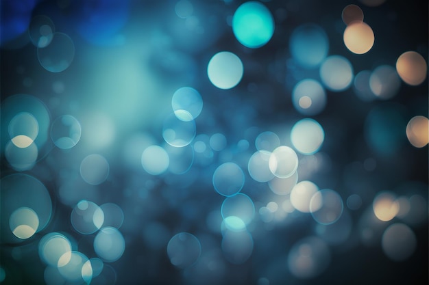 Abstrakter blauer defokussierter Bokeh-Hintergrund digitale Illustrationsmalerei