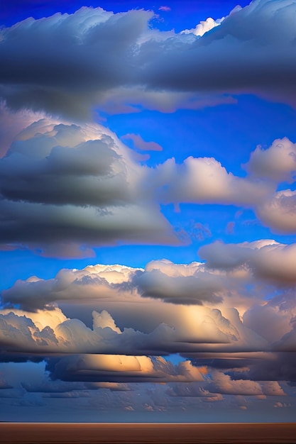 Abstrakter blauer Himmel und Wolken