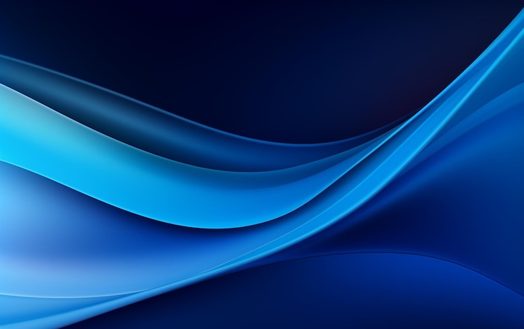 Foto abstrakter blauer hintergrund mit glatten glänzenden linien