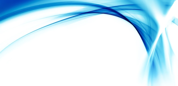 Abstrakter blauer Hintergrund mit glatten glänzenden Linien
