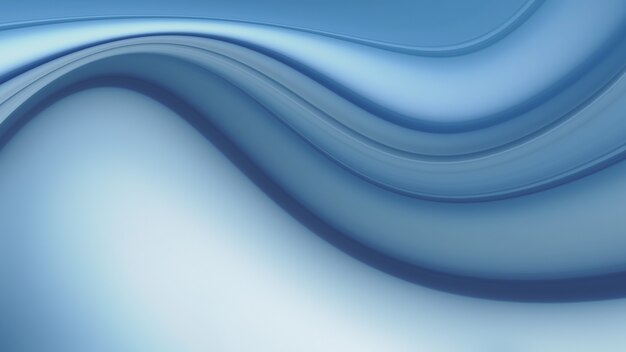Abstrakter blauer Hintergrund mit glatten glänzenden Linien