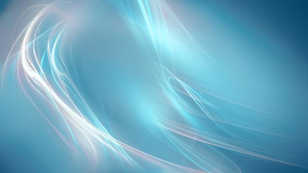 Abstrakter blauer Hintergrund mit glatten glänzenden Linien