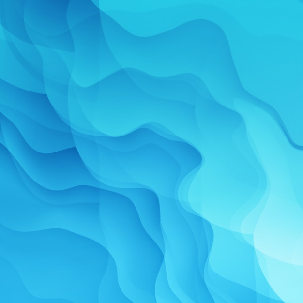 Abstrakter blauer Hintergrund mit mehreren wellenförmigen Schichten