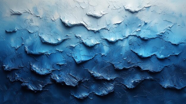 Abstrakter blauer Hintergrund mit Rissen 3D-Rendering 3D-Illustration Generative KI