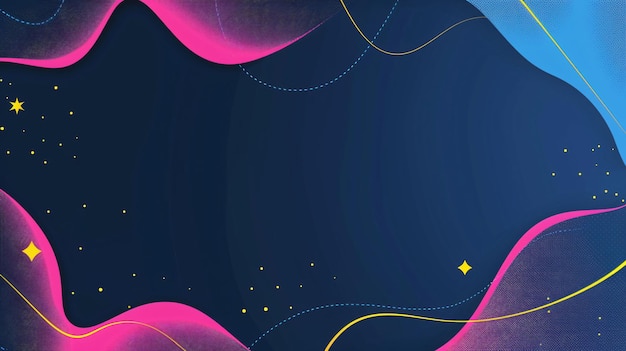 Abstrakter blauer Hintergrund mit rosa und gelben Akzenten
