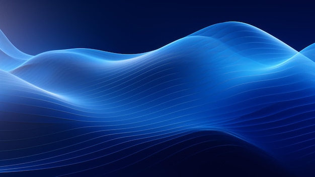 Abstrakter blauer Hintergrund mit Wellen in einem digitalen Raster