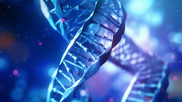 Abstrakter blauer und rosa DNA-Hintergrund