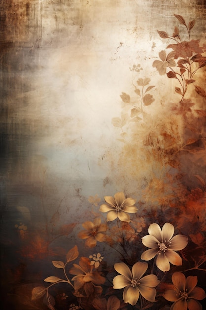 Abstrakter Blumen-Hintergrund aus Bronze mit natürlichen Grunge-Texturen ar 23 Job ID dda97a6ff6104a4cbedbe2cfdcade21c