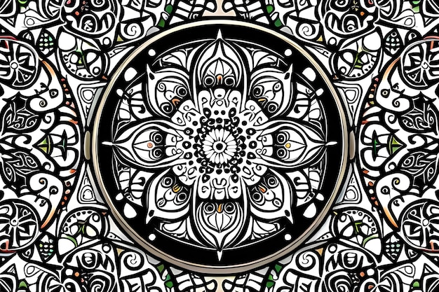 abstrakter Blumen-Mandala-Hintergrund