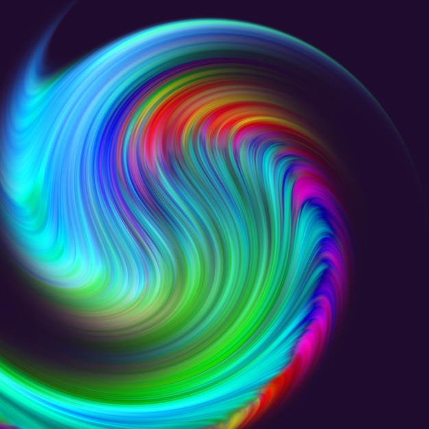 Abstrakter bunter Hintergrund Twisted Gradient Wavy Twirls Patterns Motion Digital Wallpaper