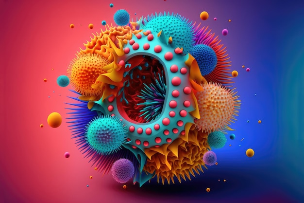 Foto abstrakter bunter virushintergrund