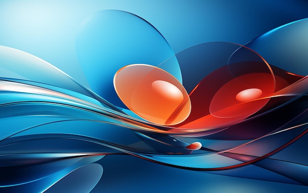 Abstrakter Designhintergrund mit Formen und Kreisen auf blauem Hintergrund Abstrakter Farbhintergrund