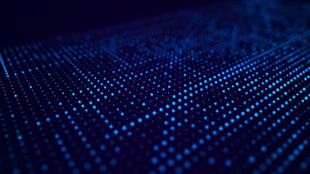 Abstrakter digitaler Hintergrund Big-Data-Code-Matrix 3D-Rendering