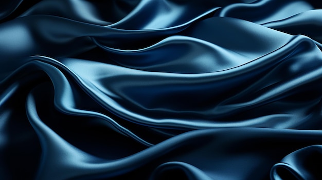 Abstrakter dunkelblauer Hintergrund Seidensatin Marineblaue Farbe Eleganter Hintergrund