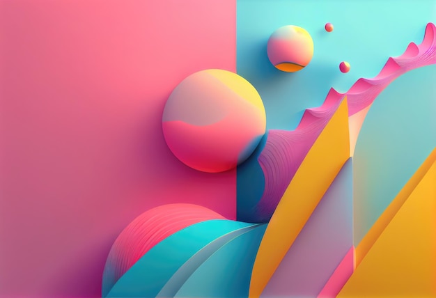 Abstrakter farbenfroher Hintergrund in weichen Pastellfarben Generative KI