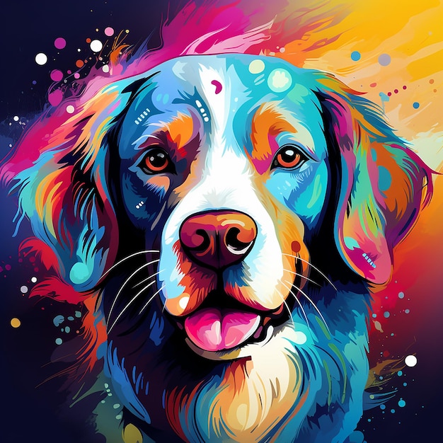 Abstrakter farbenfroher Hundehintergrund