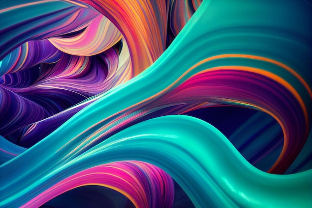 Abstrakter fließender Neonwellen-Hintergrund